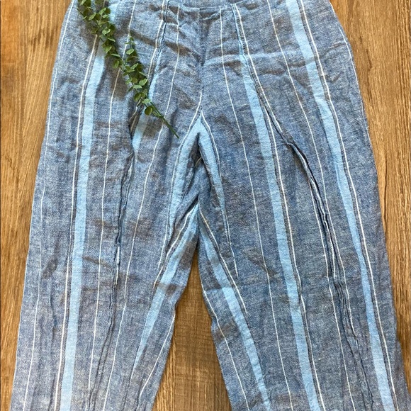 Anthropologie DREW Tulip Split stripe  wide leg pants! - Picture 2 of 7